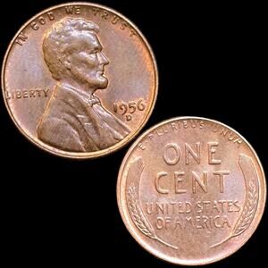 READ 1956D Lincoln Cent Penny Looks to Have Possible Die Clash & ddr "N" Cent